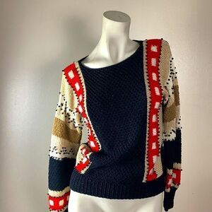 Vintage NANELL SWEATER. Size small 80s Beaded angora wool